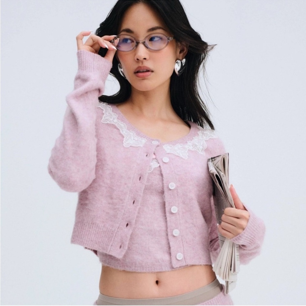 For Love & Lemons Sweater with Lace Detail